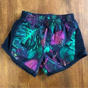 Nike Dri-FIT Girls Running Shorts | Size 4 (XS) | Tropical Floral